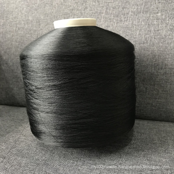 high quality  Eco-Friendly AA Grade 75/36 Recycled DTY Yarn in black color for weaving